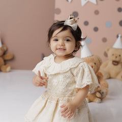 Baby Birthday Bow Crown Headband A047 | S