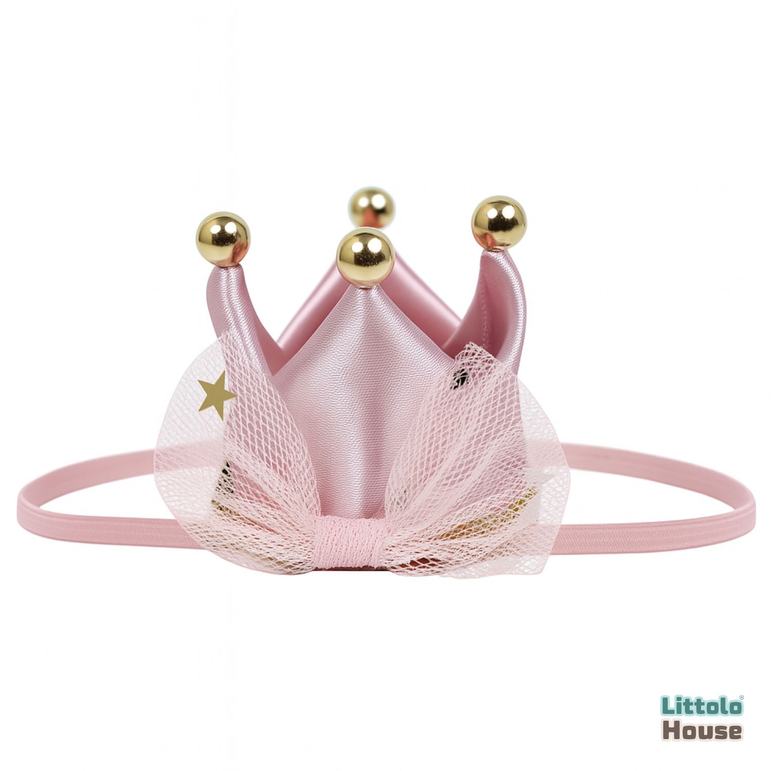 Baby Birthday Bow Crown Headband A047 | S