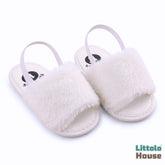 Baby Soft Fur Sandals A050 | 1Y | White