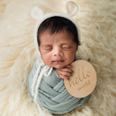 Baby Cute Bunny Bonnet B010 | NB | White