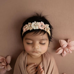 Baby Girl Flower Hairband H054 | 1Y | Pink White Shades