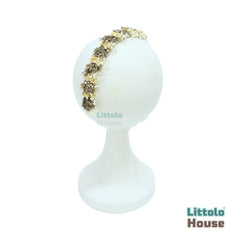 Natural Ferns & Dried Flowers Headband H093 | 1Y | Light Brown