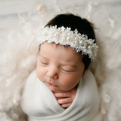 Pearl Baby Headband H096 | 1Y | White