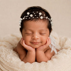 Delicate Pearl String Headband H124 | Off White