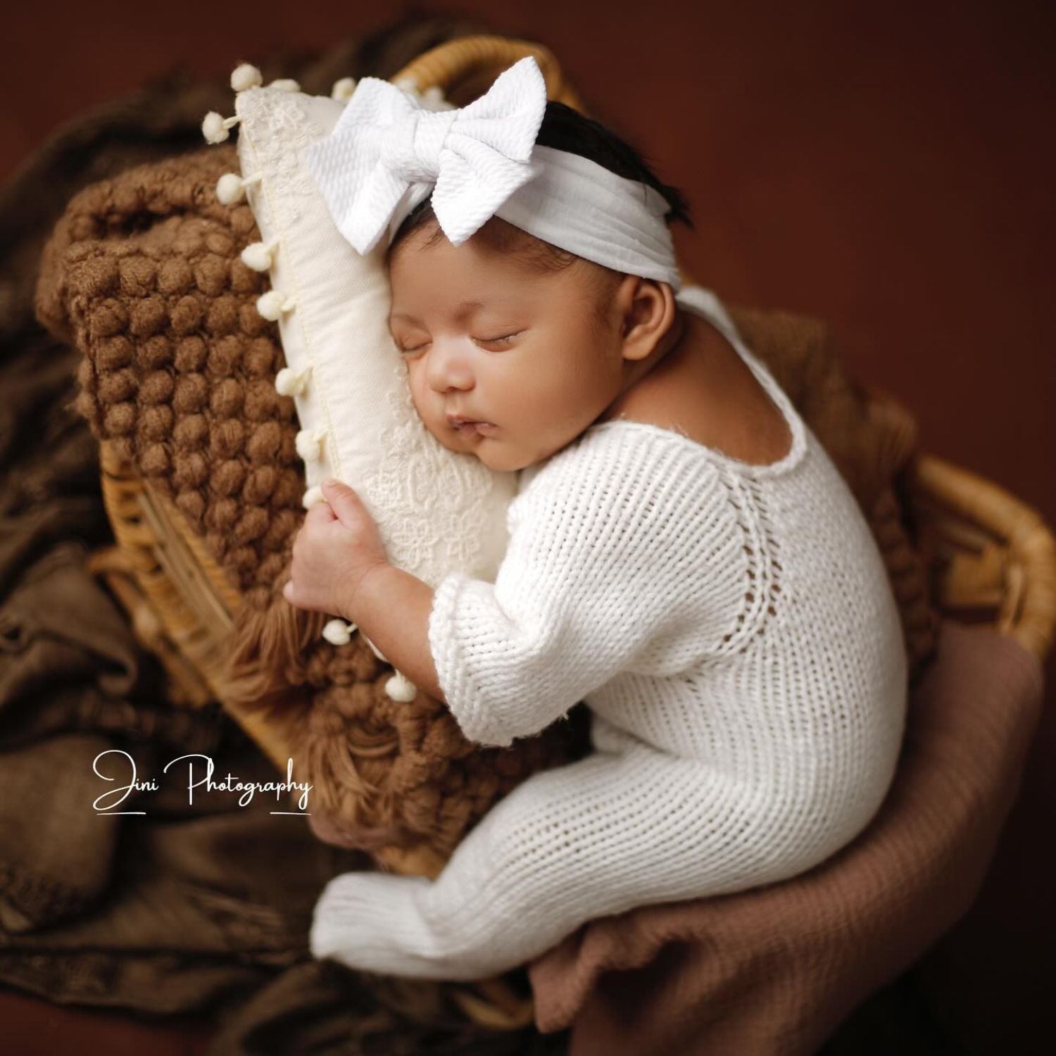 Baby Knitted Rompers O014 Outfit | NB | White