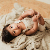 Baby Knit Romper Outfit O041 | 6M | Beige