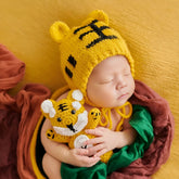 Baby Crochet Tiger with Bonnet Outfit O058 | 2M | Yellow