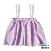 Baby Girl Chiffon Lace Embroidered Tie Knot Shoulder Sleeveless Top O142 | 3M | Purple