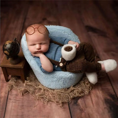 Baby Tshirt and Suspender Pant Costume O163 | NB | Coffee Grey
