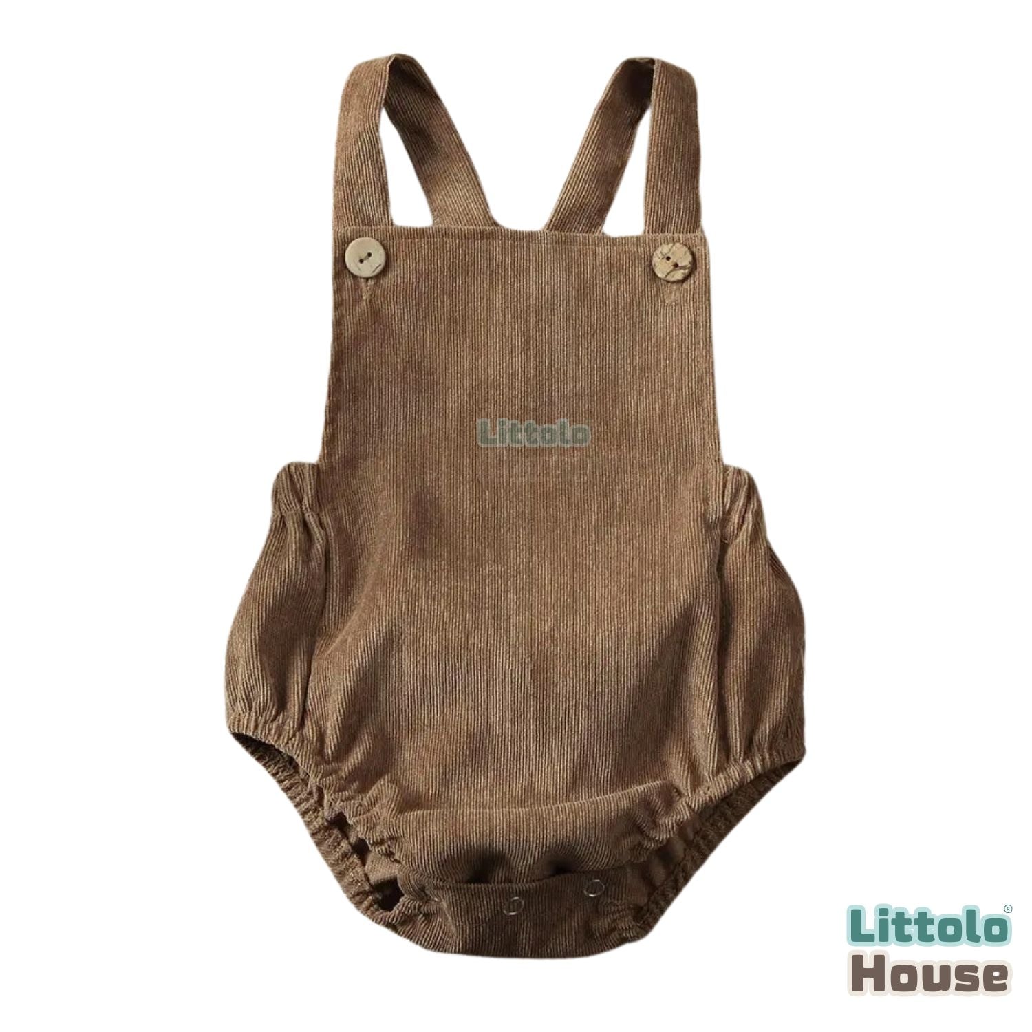 Baby Stylish Infant Toddler Corduroy Romper Jumpsuit O182 | 1Y | Brown