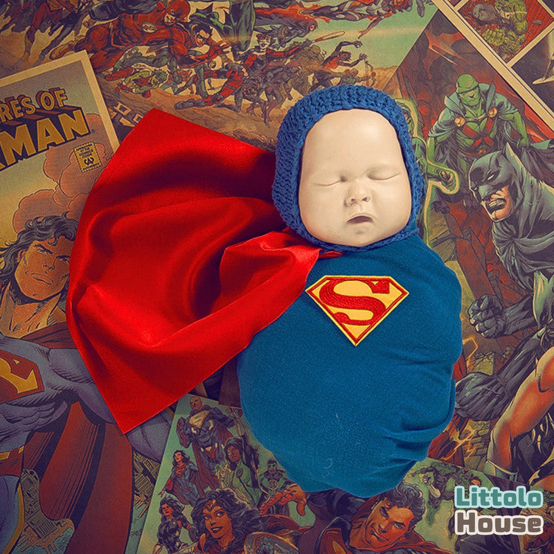 Baby Superhero Theme Costume O200 | NB | Blue Red