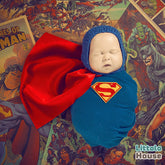 Baby Superhero Theme Costume O200 | NB | Blue Red