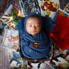 Baby Superhero Theme Costume O200 | NB | Blue Red