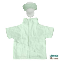 Baby Bathrobe with Hair Towel O205 | 3M | Mint