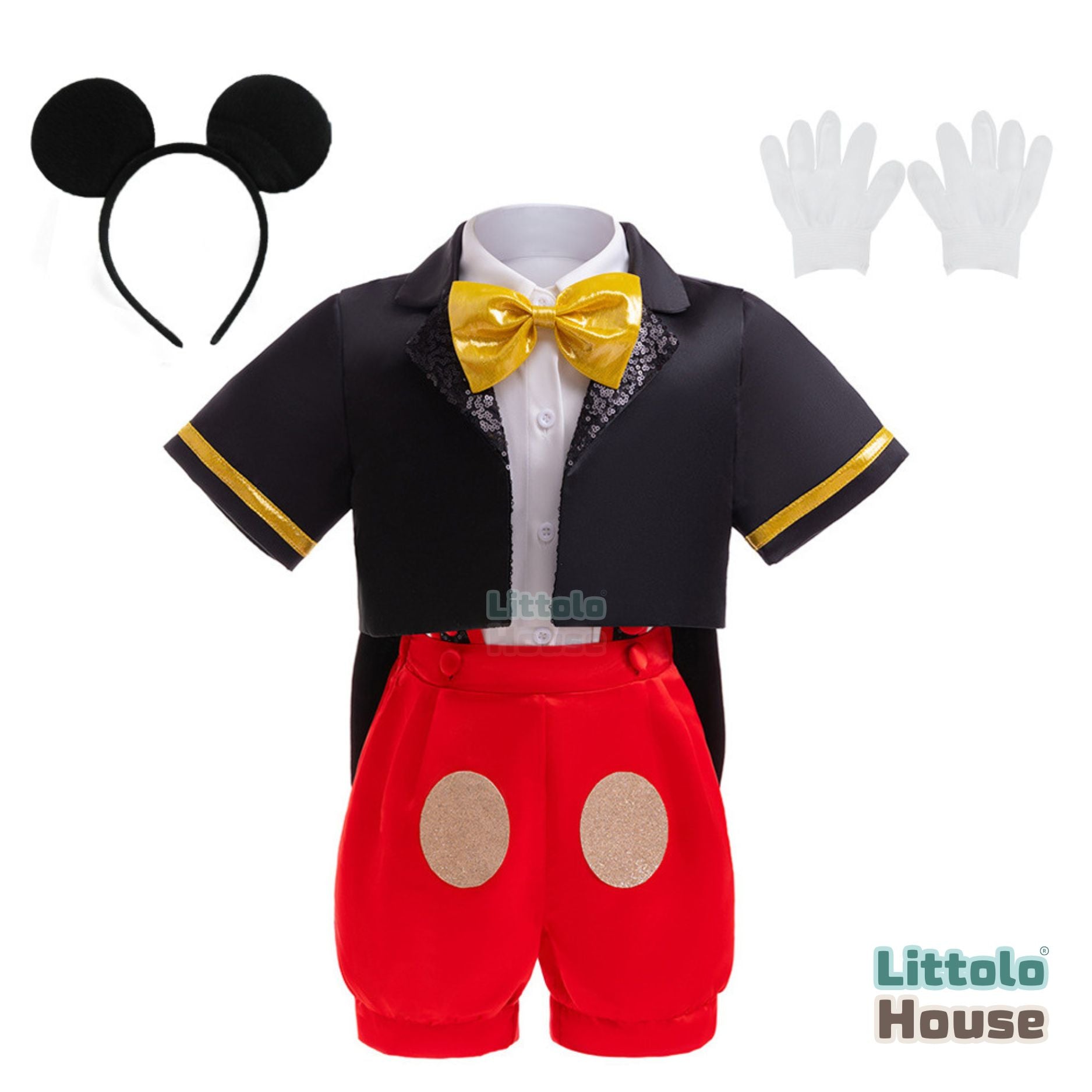 Order Baby Mickey Mouse Cosplay Costume Cute Fun Outfit