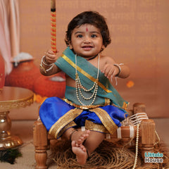 Premium Krishna Janmashtami Costume with Accessories O223 | 1Y | Blue