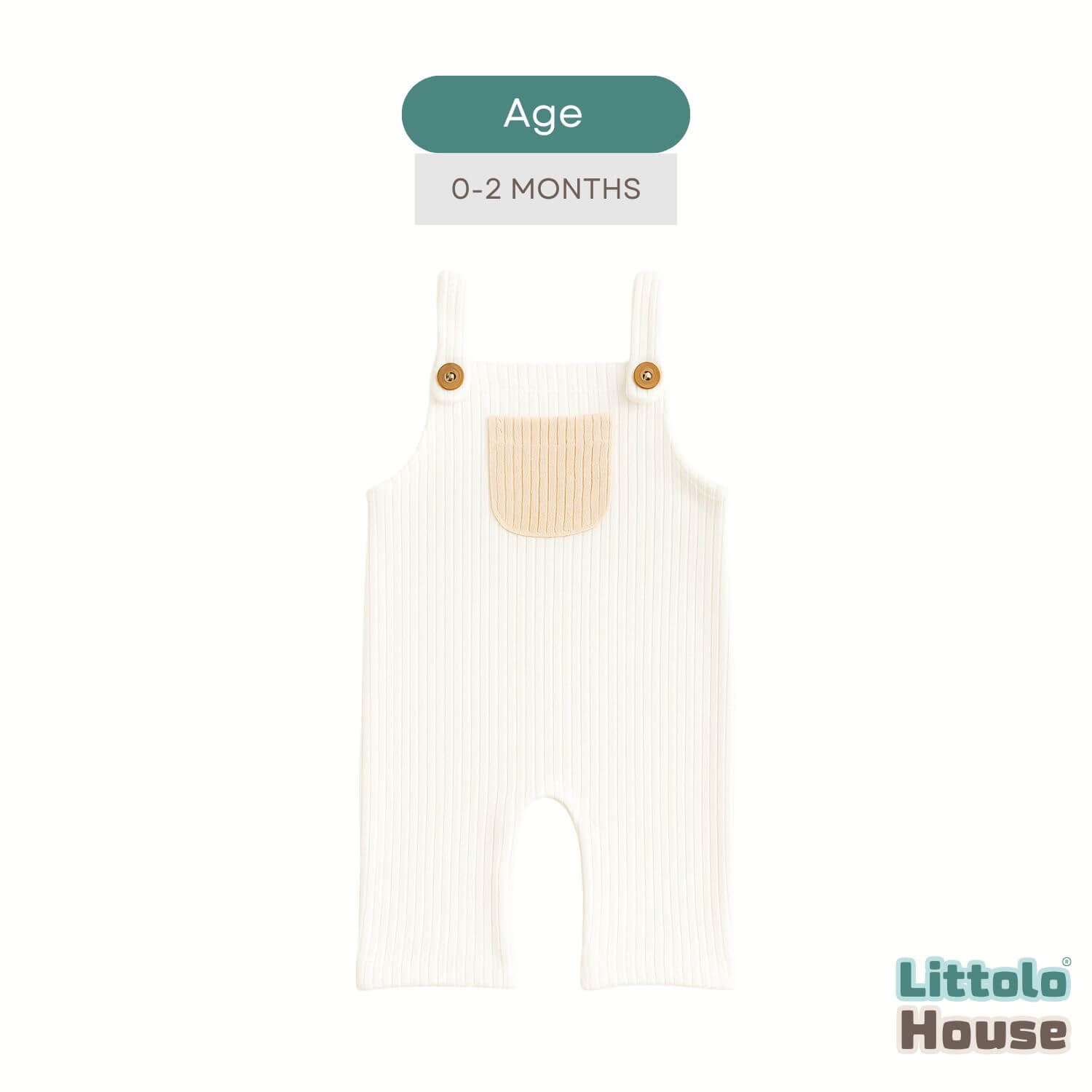 Baby Ribbed Romper O228 | 2M | White