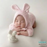 Baby Premium Furry Romper with Bunny Bonnet O232 | 3M | Light Pink