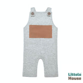 Baby Strap Panel Romper O244 | NB | Grey