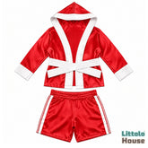 Baby Infant Boxing Robe With Shorts Outfit O268 | 1-3M | Red