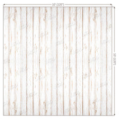 LB0002 White Rustic Planks Backdrop