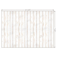 LB0002 White Rustic Planks Backdrop