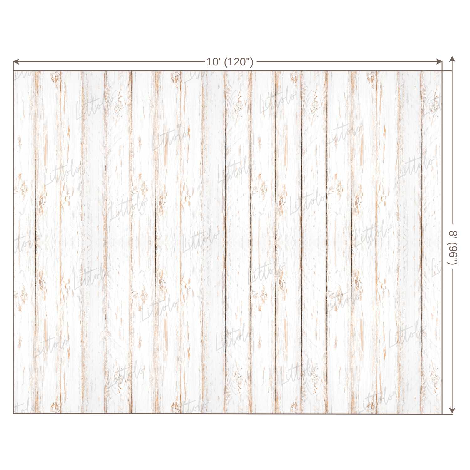 LB0002 White Rustic Planks Backdrop