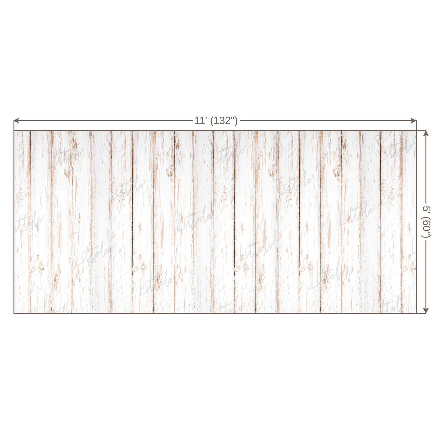 LB0002 White Rustic Planks Backdrop
