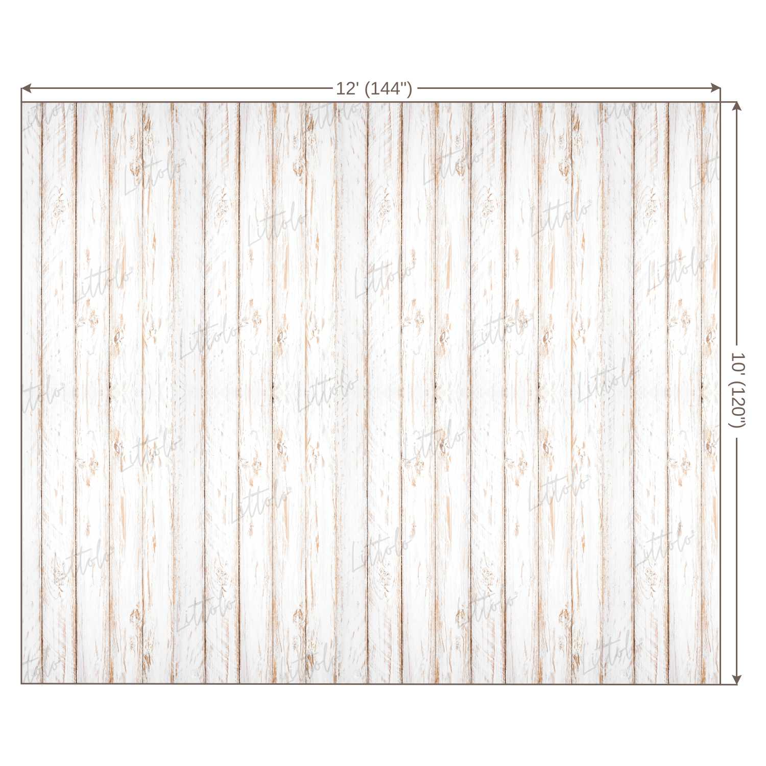 LB0002 White Rustic Planks Backdrop