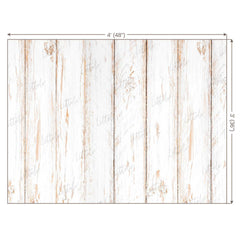 LB0002 White Rustic Planks Backdrop