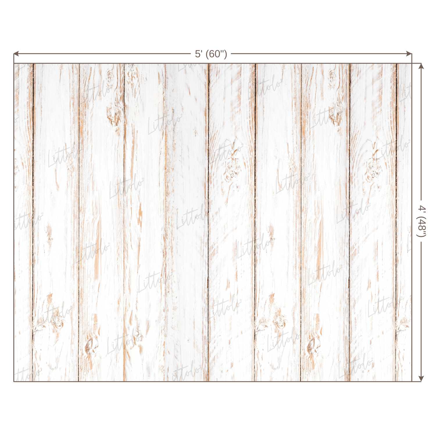 LB0002 White Rustic Planks Backdrop