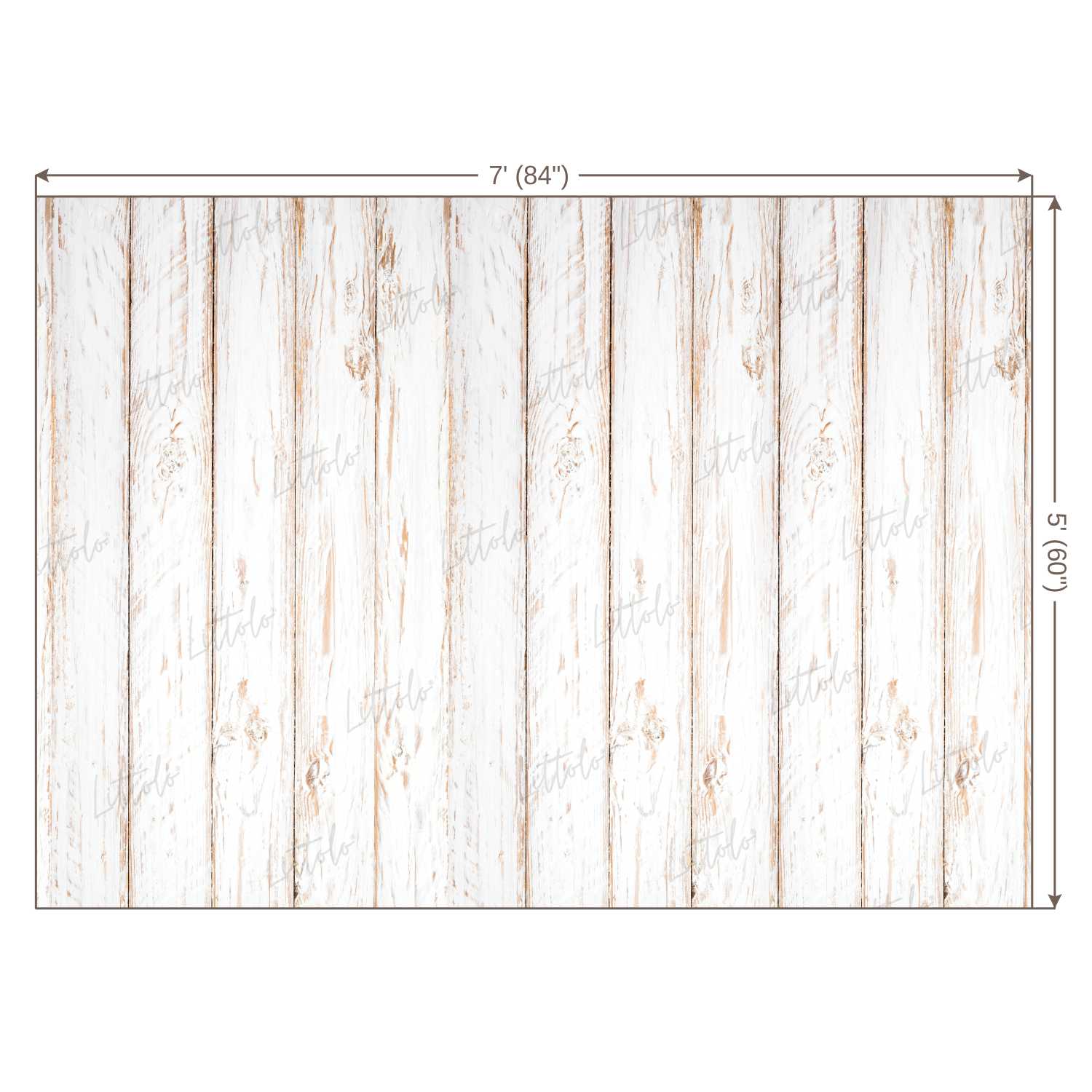LB0002 White Rustic Planks Backdrop