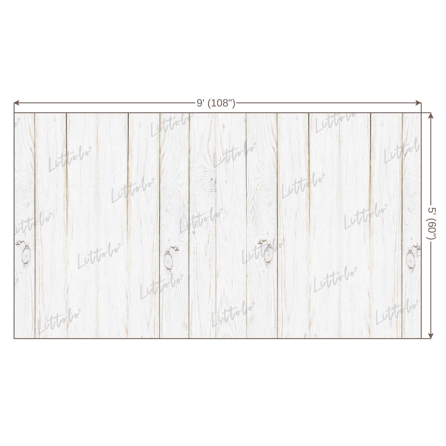 LB0049 White Planks Backdrop