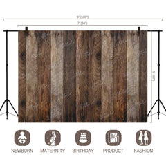LB0083 Brown Mix Shades Planks Backdrop