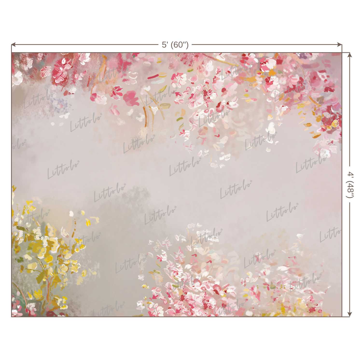 LB0101 Floral and Fine Arts Backdrop