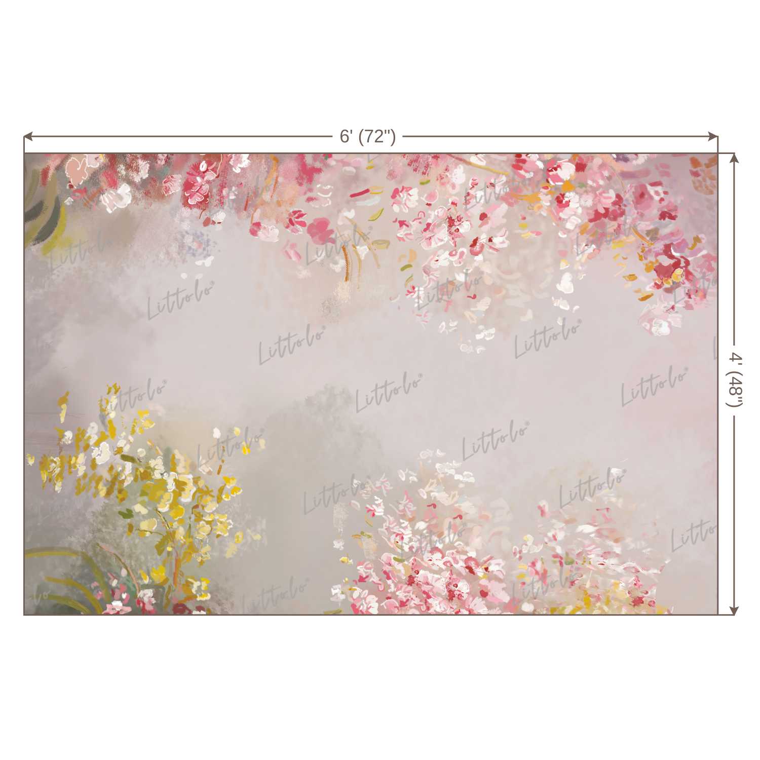 LB0101 Floral and Fine Arts Backdrop