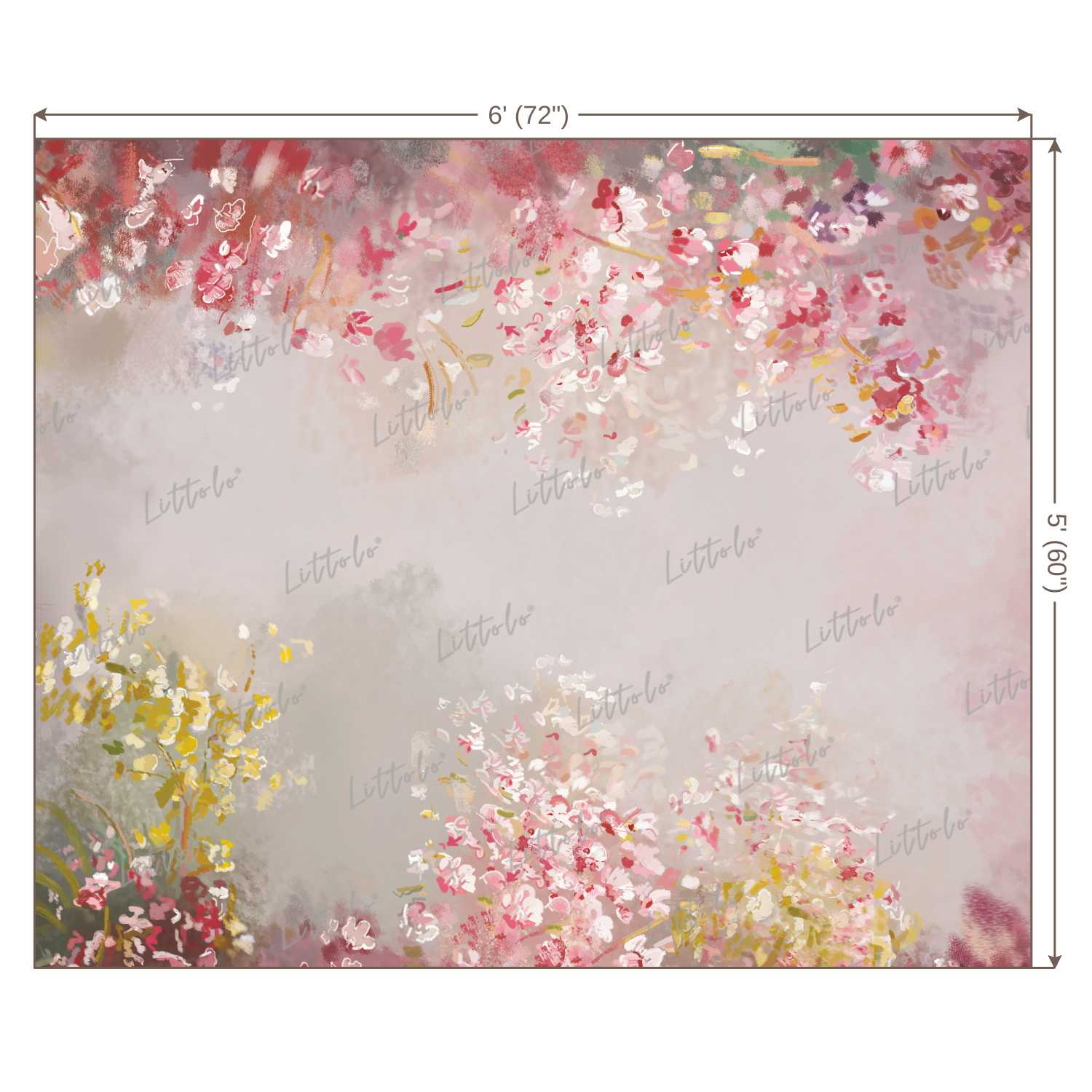 LB0101 Floral and Fine Arts Backdrop