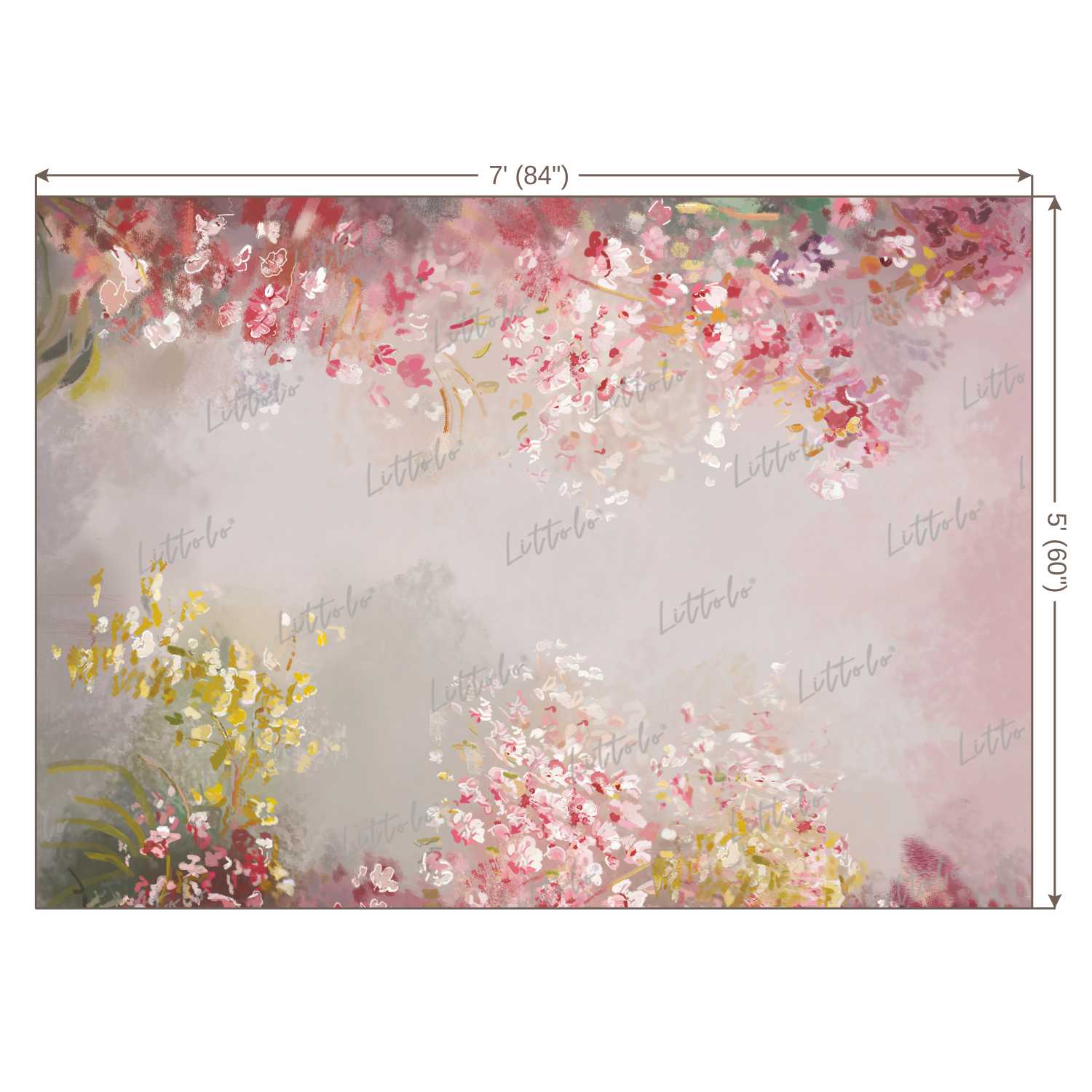 LB0101 Floral and Fine Arts Backdrop