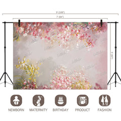 LB0101 Floral and Fine Arts Backdrop