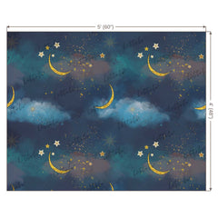 LB0104 Moon Stars Theme Backdrop