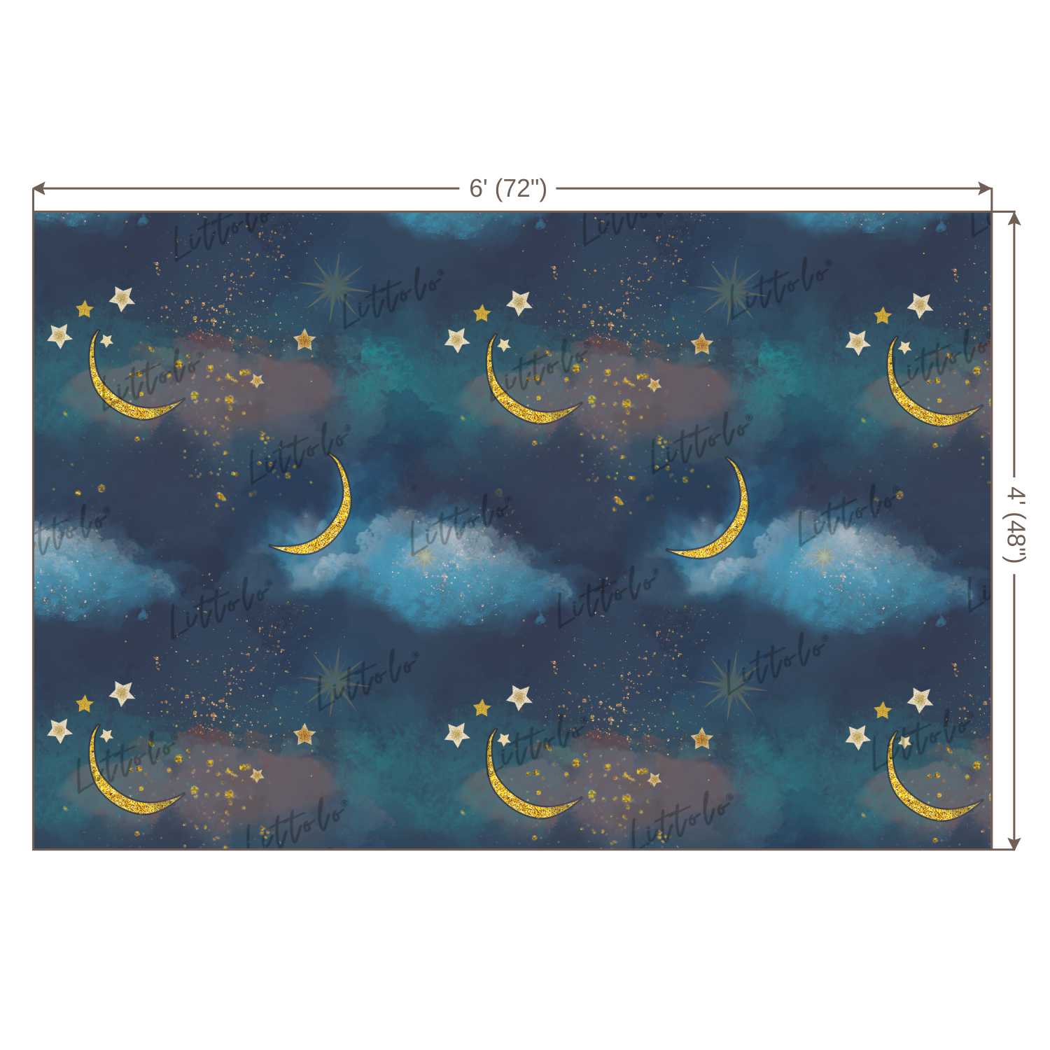 LB0104 Moon Stars Theme Backdrop