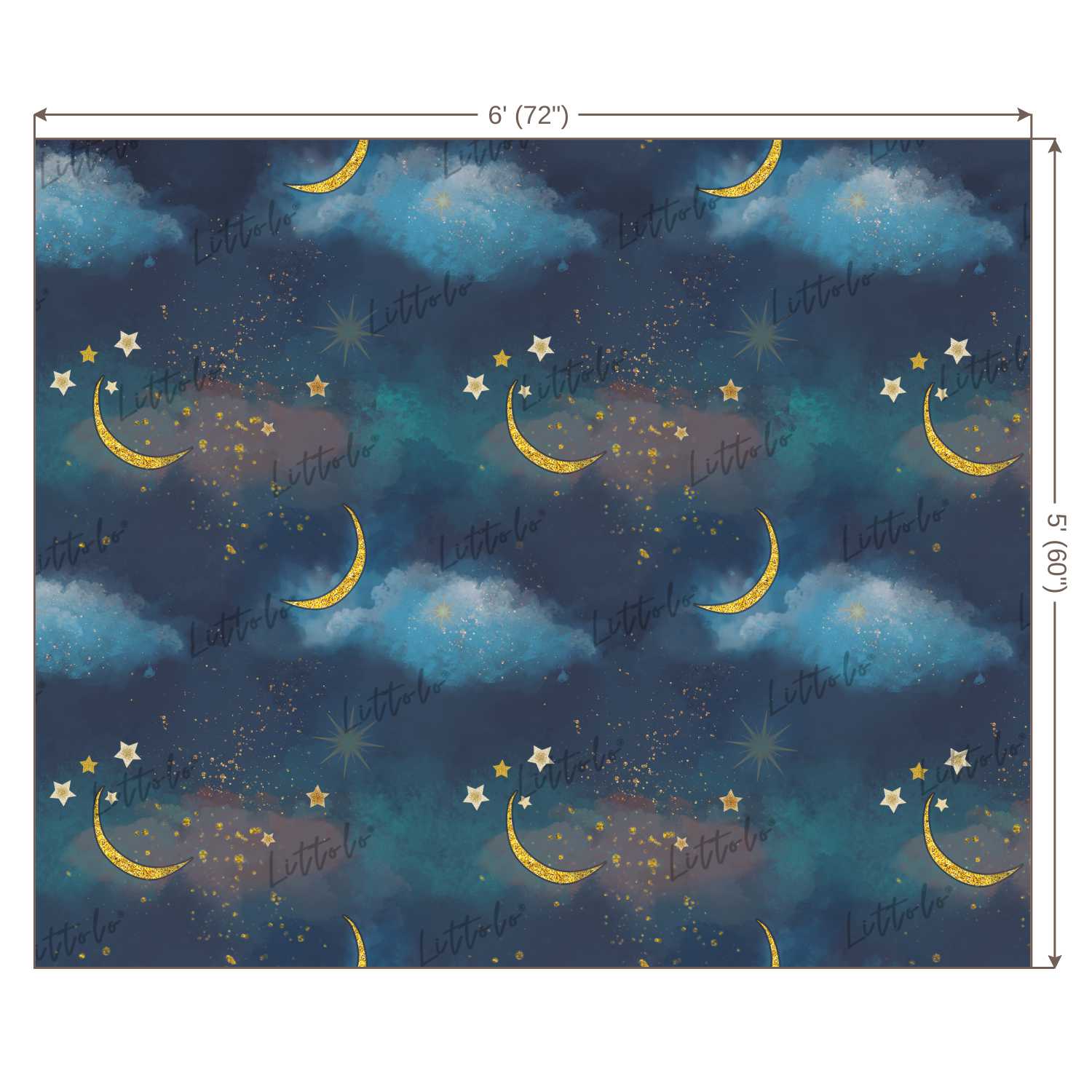 LB0104 Moon Stars Theme Backdrop