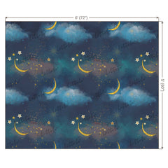 LB0104 Moon Stars Theme Backdrop