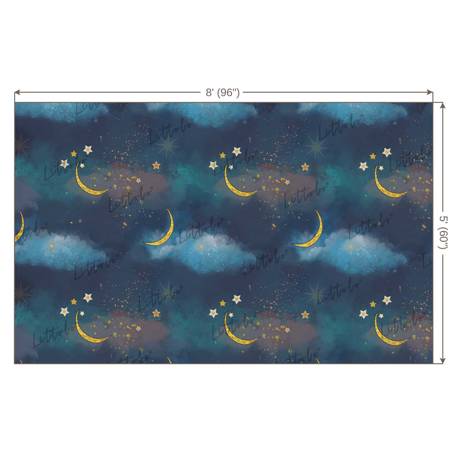 LB0104 Moon Stars Theme Backdrop