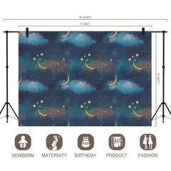 LB0104 Moon Stars Theme Backdrop