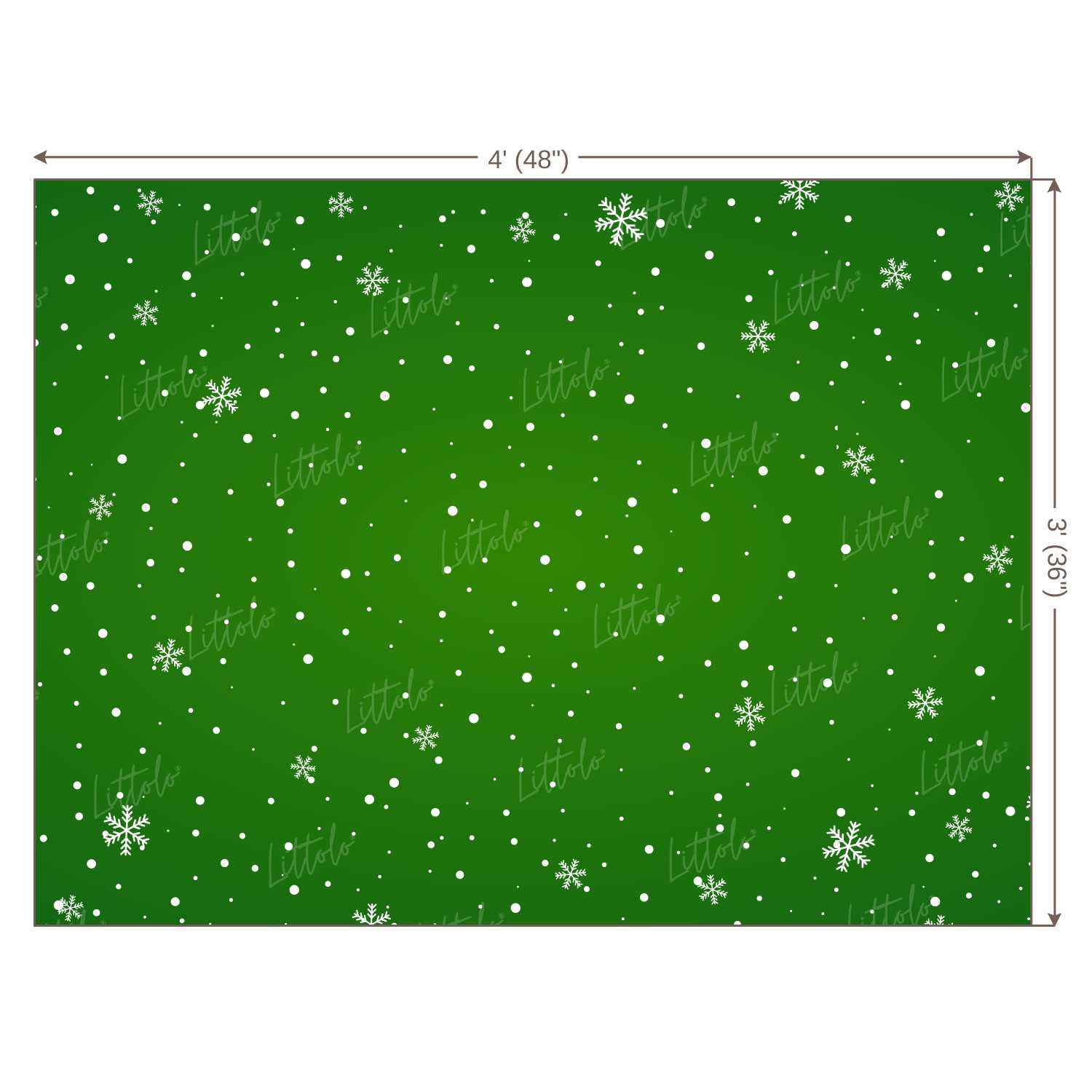 LB0107 Christmas Snow Flakes | Green Festivals and Seasons Backdrop