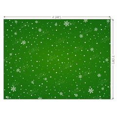 LB0107 Christmas Snow Flakes | Green Festivals and Seasons Backdrop