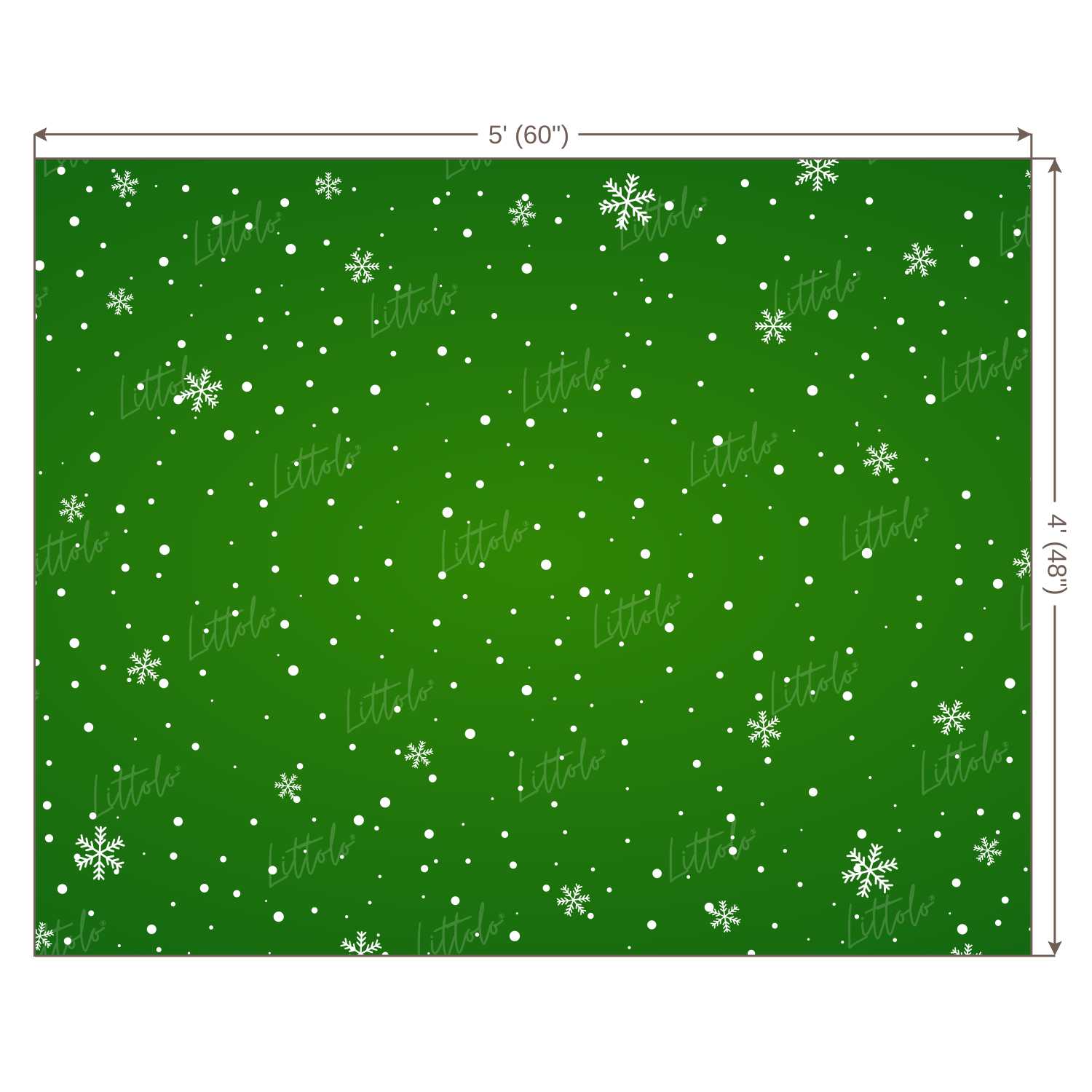 LB0107 Christmas Snow Flakes | Green Festivals and Seasons Backdrop