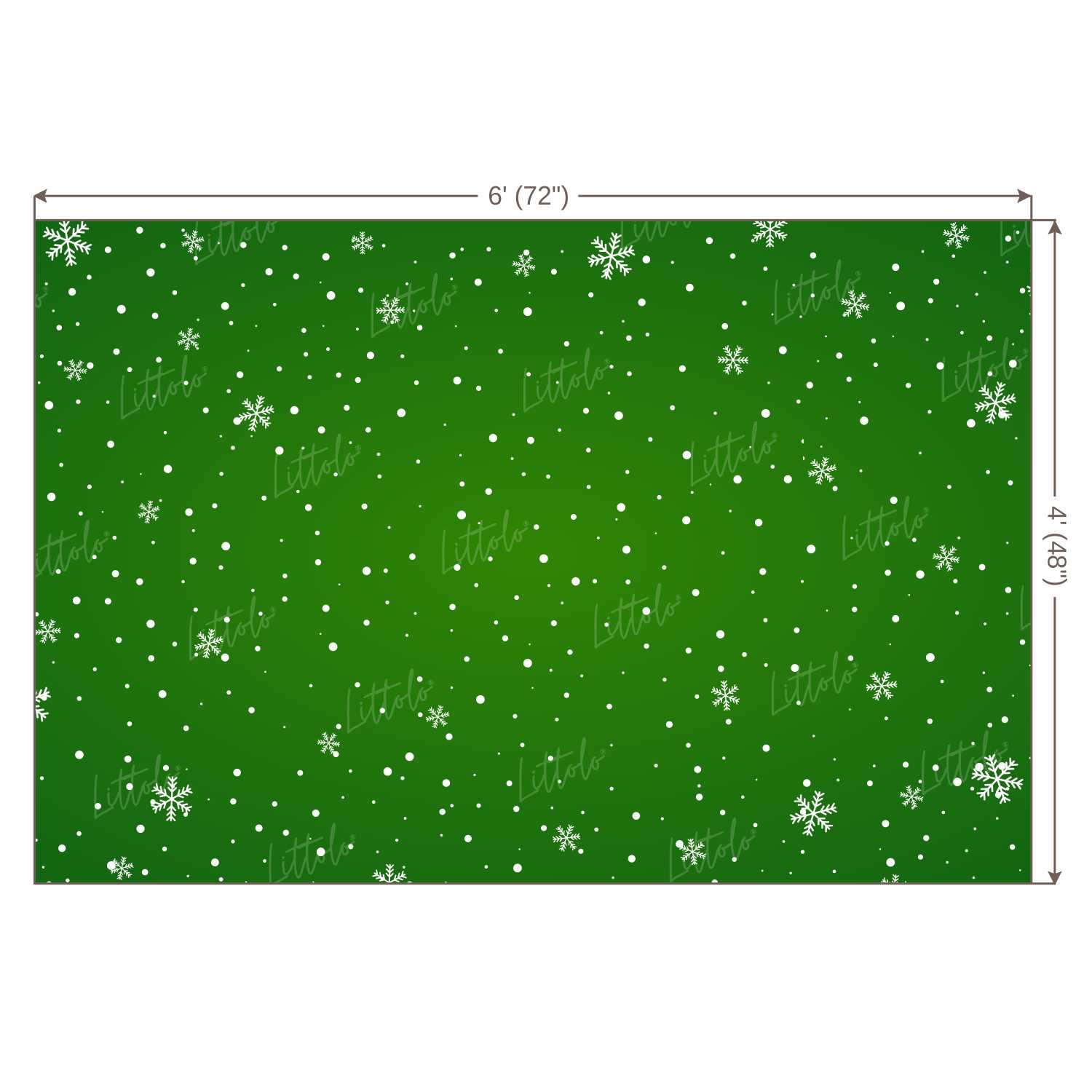 LB0107 Christmas Snow Flakes | Green Festivals and Seasons Backdrop