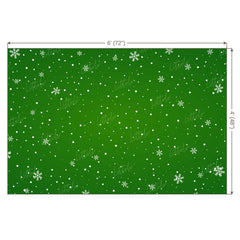 LB0107 Christmas Snow Flakes | Green Festivals and Seasons Backdrop